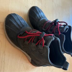 Sorel Kids Black Boots with Red Accents